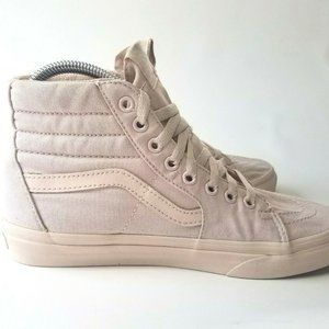 Vans Sz 8 Light Pink High Top Canvas Skate Shoes